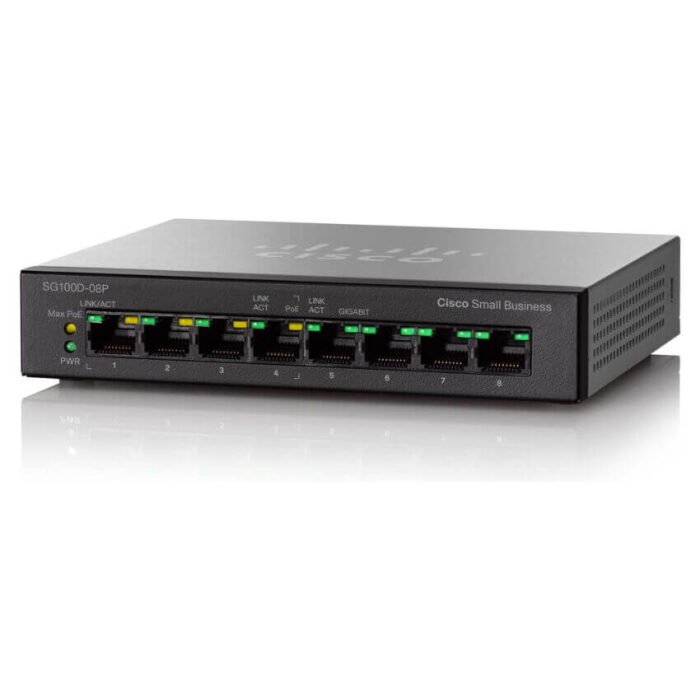 Cisco SG100D-08P 8 Ports Unmanaged Switch Business 4 PoE - Image 1