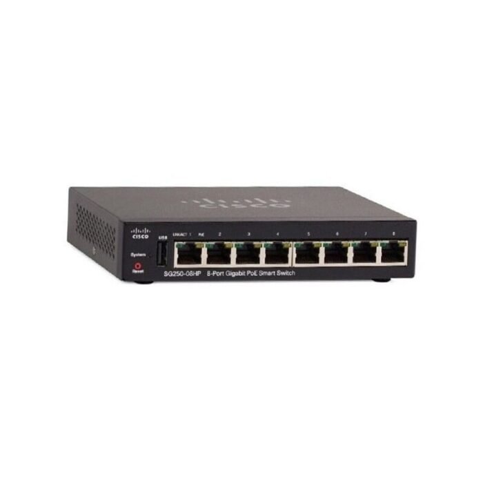 Cisco SG250-08HP-K9 250 Series 8 Ports Switch Managed PoE+ - Image 1