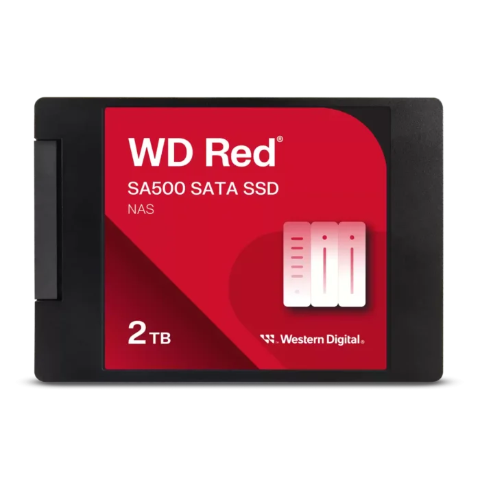 Western Digital 2TB WD Red SA500 NAS 3D NAND Internal SSD - SATA III 6 Gb/s, 2.5"/7mm, Up to 560 MB/s - WDS200T1R0A - Image 1