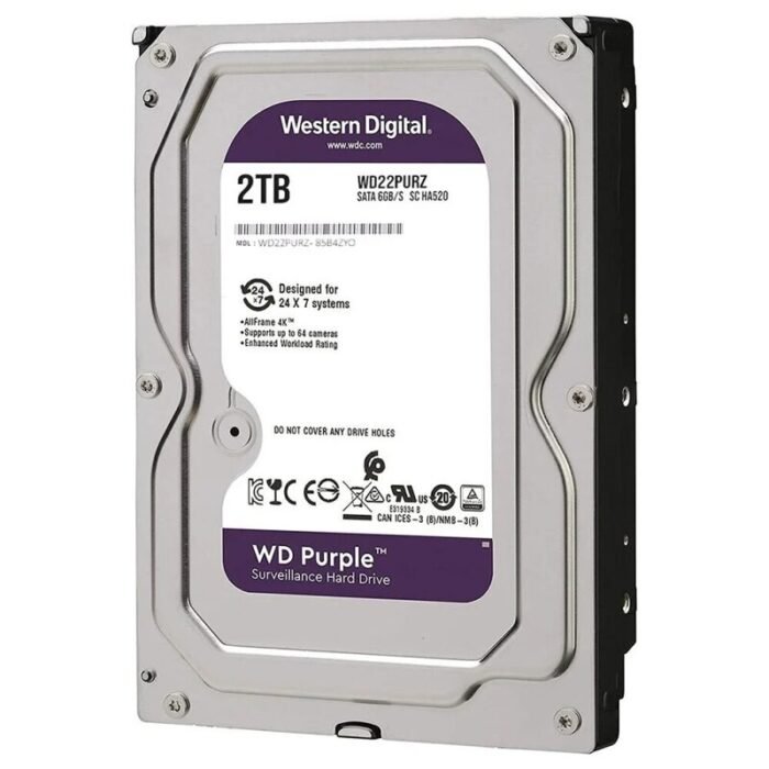 Western Digital WD23PURZ Purple 2TB 5.4K RPM Hard - Image 1