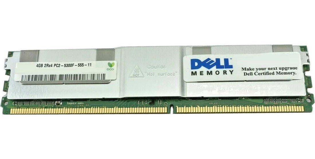 157128.jpg Dell 9F035 4GB PC2-5300 DDR2-667MHz 2Rx4 ECC FBDIMM Memory - Image 1