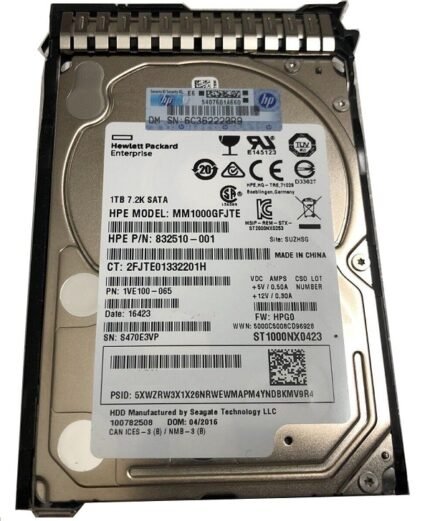 Refurbished | HPE 832510-001 Midline Hard drive 1 TB SATA 6Gb/s Refurbished