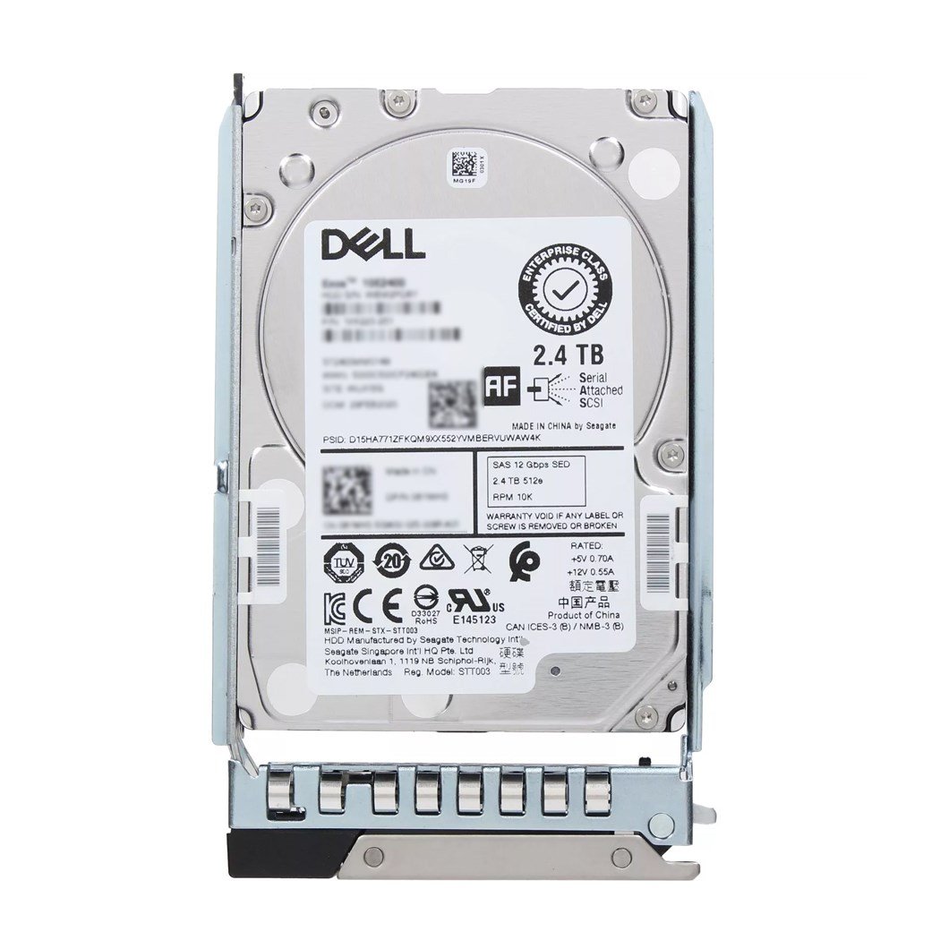 306443.jpg NEW | Dell 400-AVBJ 2.4TB SED 10K SAS 12Gbps 512e 256MB 13G 2.5" Hot-Plug HDD - Image 1
