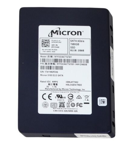 Refurbished | Micron 5100 ECO MTFDDAK7T6TBY-1AR1ZABDB SSD 7.68 TB SATA 6Gb/s DELL OEM Refurbished