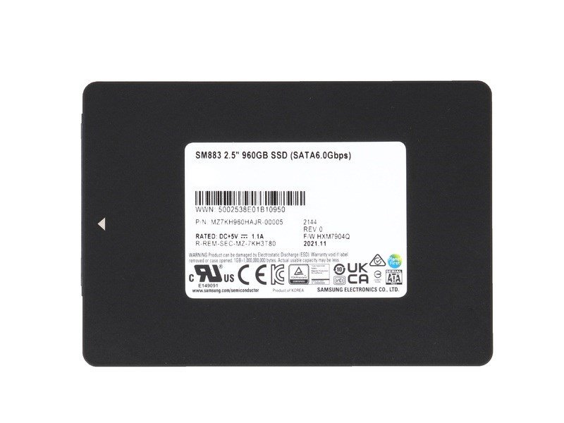 312311.jpg Refurbished | Samsung SM883 MZ7KH960HAJR-00005 SSD 960GB SATA 6Gb/s Refurbished - Image 1