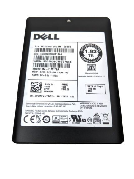Refurbished | Samsung PM863 MZ7LM1T9HCJM-000D3 Read Intensive SSD 1.92 TB SATA 6Gb/s DELL OEM Refurbished