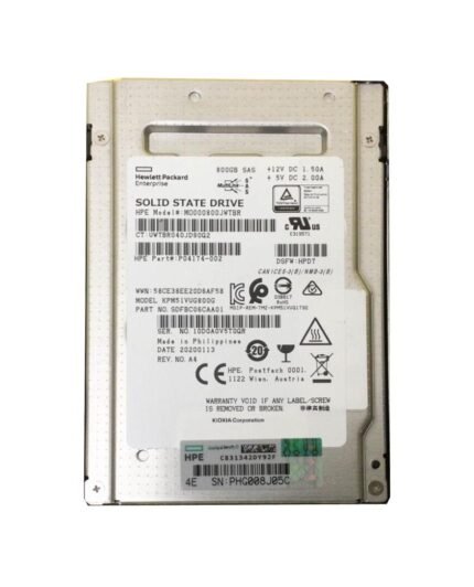 Refurbished | Kioxia KPM51VUG800G PM5-V 800GB Mix Use TLC SAS 12Gbps 2.5inch SSD