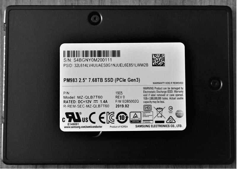323620.jpg NEW | Samsung PM983 MZ-QLB7T60 SSD 7.68 TB PCIe 3.0 X4 (NVMe) DELL OEM Brand New - Image 1
