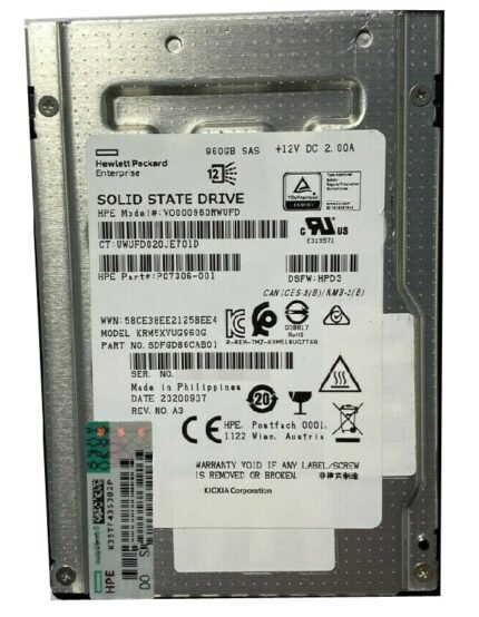 Refurbished | Kioxia RM5 SDFGD86CAB01 SSD 3.84 TB SAS 12Gb/s HPE OEM Refurbished