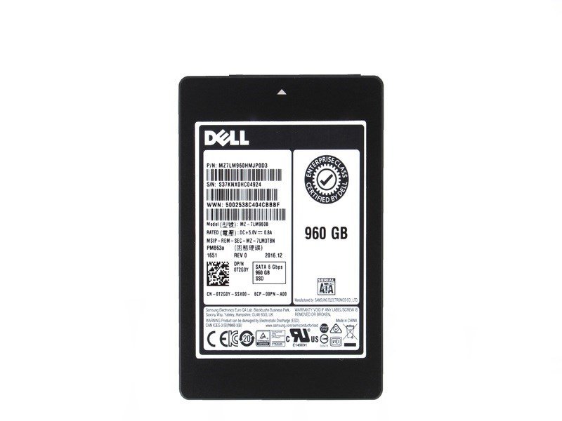 331981.jpg Refurbished | Samsung PM863a MZ-7LM960B Read Intensive SSD 960 GB SATA 6Gb/s DELL OEM Refurbished - Image 1