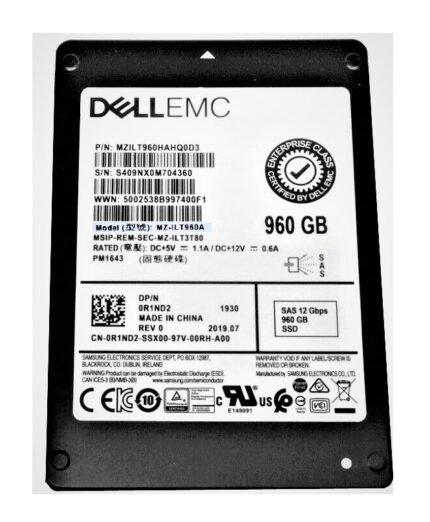 Refurbished | Samsung PM1643 MZILT960HAHQ0D3 SSD 960 GB SAS 12Gb/s DELL OEM Refurbished