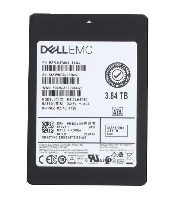 334269.jpg Refurbished | Samsung PM883 MZ7LH3T8HALTAD3 Read Intensive SSD 3.84 TB SATA 6Gb/s DELL OEM Refurbished - Image 1