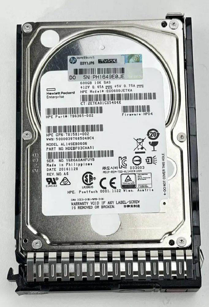 335098.jpg NEW | HPE EG0600JETKA Enterprise Hard drive 600 GB SAS 12Gb/s New F/s - Image 1