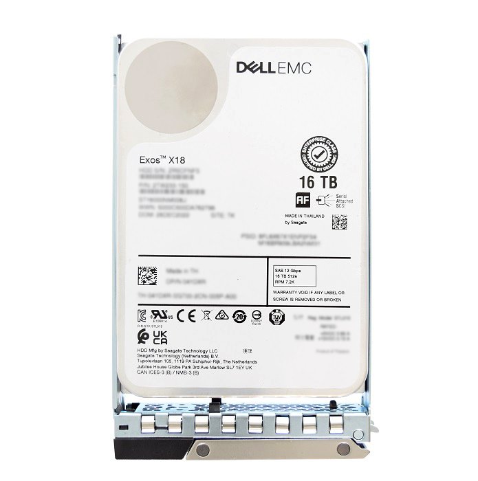 335395.jpg NEW | Dell 400-BHIV 16TB 7.2K RPM SAS 12Gbps 512e 3.5in Hot-Plug Hard Drive with Tray - Image 1