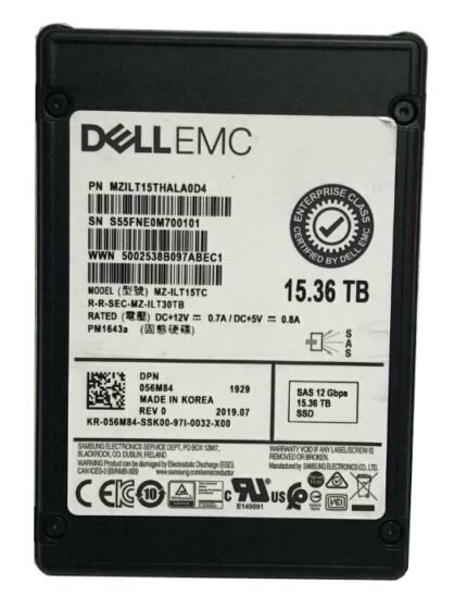 Refurbished | Samsung PM1643a MZ-ILT15TC - SSD - 15.36 TB - SAS 12Gb/s EMC OEM Refurbished