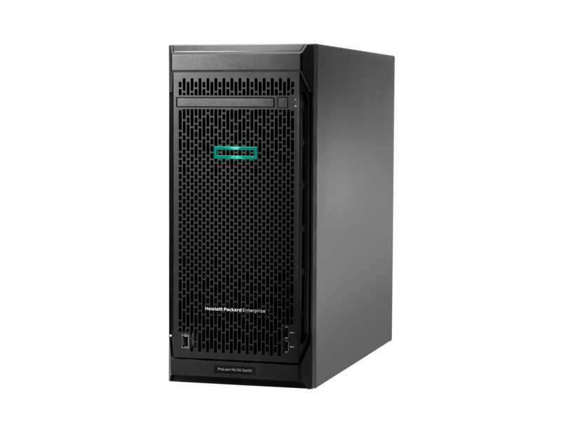 336994.jpg HPE P21788-001 ML350 Gen10 4210R 1P 16GB-R P408I-A 8SFF 1X800W RPS Tower Server REF - Image 1