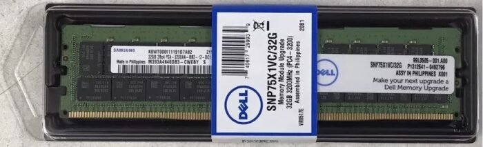 Dell 75X1V 32GB DDR4 3200Mhz PC4-25600 Ecc Memory New OEM - Image 1