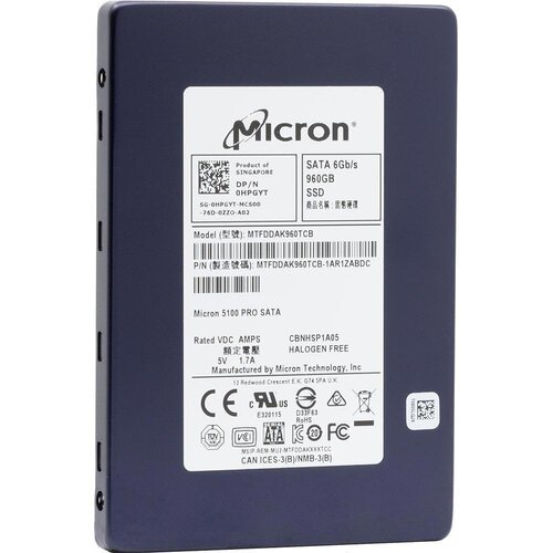 341943.jpg Refurbished | Dell HPGYT 960GB 2.5inch SATA-6Gbps Enterprise SSD - Image 1