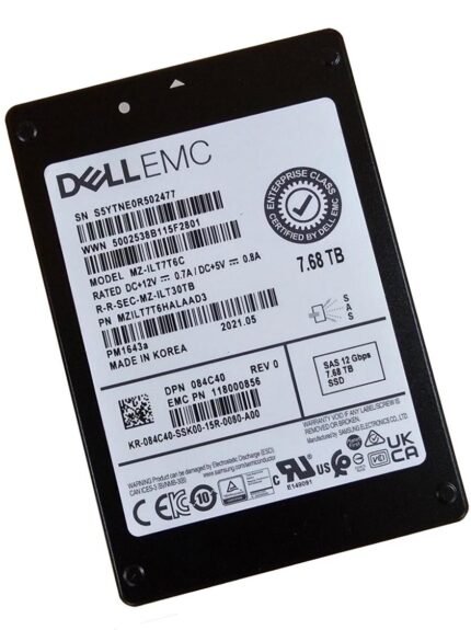 Refurbished | Samsung PM1643a MZILT7T6HALAAD3 Read Intensive SSD 7.68 TB SAS 12Gb/s DELL OEM Refurbished