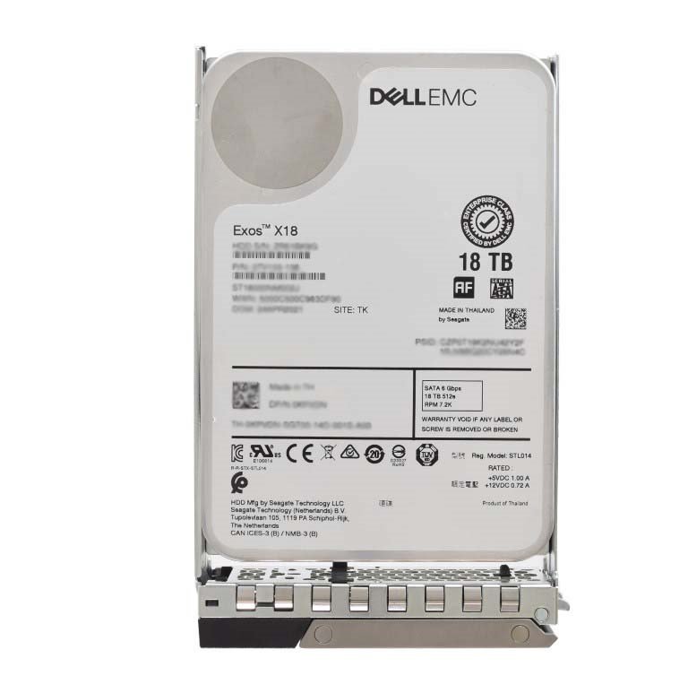 344242.jpg Refurbished | Dell CDTVK 18TB 7.2K RPM SATA 6Gbps 512e 3.5inch Hot-Plug Hard Drive with kit - Image 1