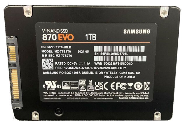 344516.jpg NEW | Samsung 870 EVO MZ7L31T0HBLB SSD 1 TB SATA 6Gb/s Brand New - Image 1