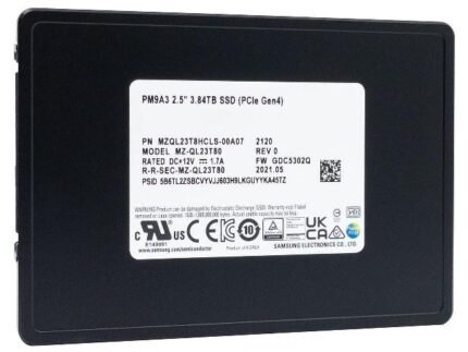 NEW | Samsung MZQL23T8HCLS PM9A3 3.84Tb Nvme U.2 PCI-Express-4 x4 2.5inch Ssd
