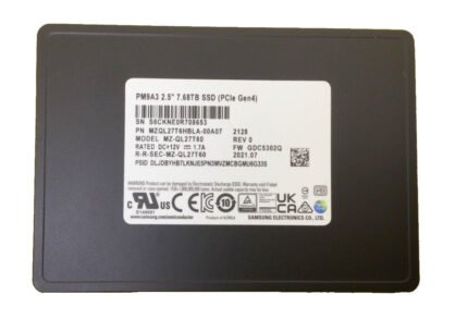 NEW | Samsung MZQL27T6HBLA-00A07 PM9A3 7.68Tb U.2 Gen4 x4/dual port x2 NVMe 2.5 Inch Datacenter SSD