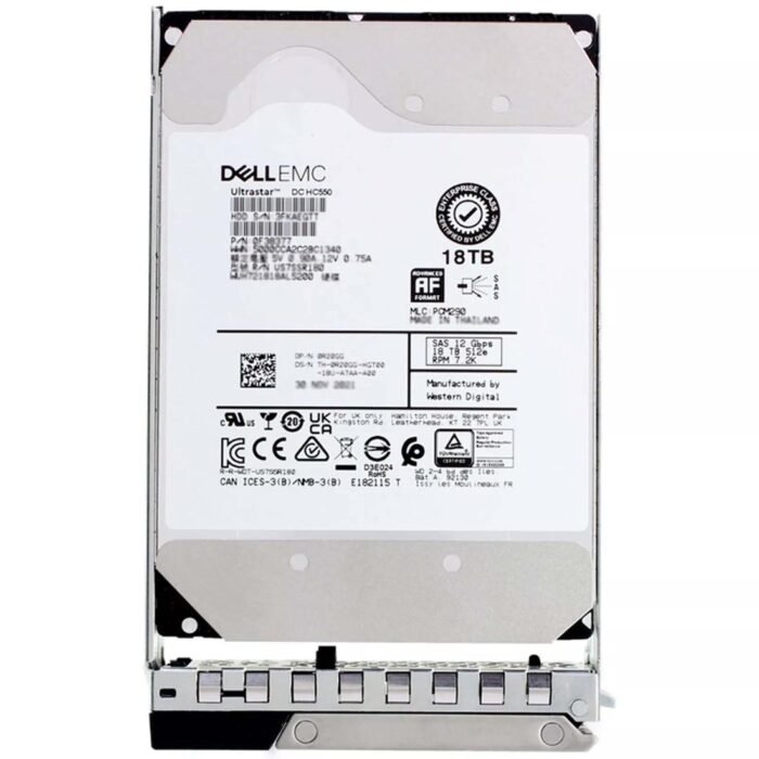 NEW | Dell EMC 400-BKZZ 18TB 7.2K RPM SAS 12Gbps 512e 3.5inch Hot-Plug Hard Drive with Tray - Image 1