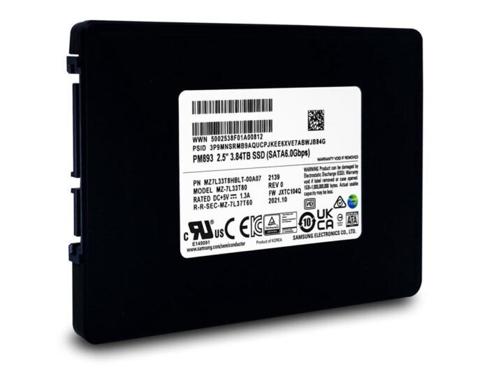 NEW | Samsung PM893 MZ7L33T8HBLT SSD 3.84 TB SATA 6Gb/s Brand New - Image 1