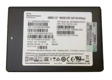 Refurbished | Samsung SM883 MZ7KH960HAJR-000H3 Mixed Use SSD 960 GB SATA 6Gb/s HPE OEM Refurbished