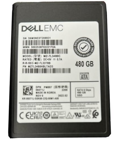 Refurbished | Samsung PM897 MZ7L3480HBLTAD3 Mixed Use SSD 480 GB SATA 6Gb/s DELL OEM Refurbished