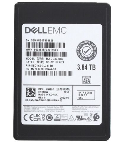 NEW | Samsung PM897 MZ7L33T8HBNAAD3 SSD 3.84 TB SATA 6Gb/s DELL OEM Brand New