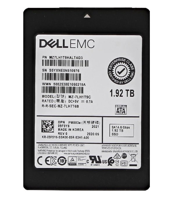 351592.jpg Refurbished | Samsung PM883a MZ-7LH1T9C Read Intensive SSD 1.92 TB SATA 6Gb/s DELL OEM Refurbished - Image 1