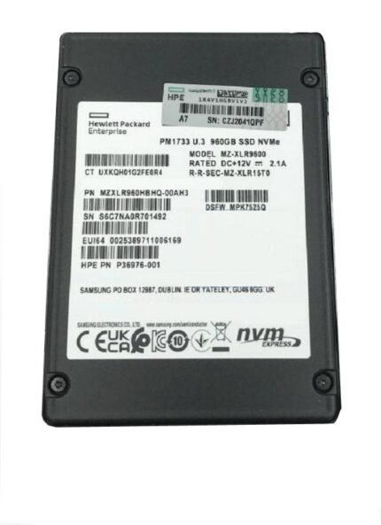 Refurbished | Samsung PM1733 MZXL5960HBHQ-00AH3 Read Intensive SSD 960 GB Pci Express (NVMe) HPE OEM Refurbished