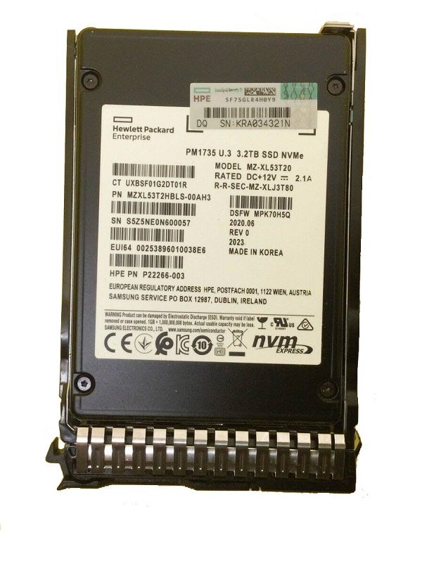 351986.jpg Refurbished | HPE PM1735 P22266-003 Mixed Use SSD 3.2 TB Pci Express 3.0 X8 (NVMe) Refurbished - Image 1
