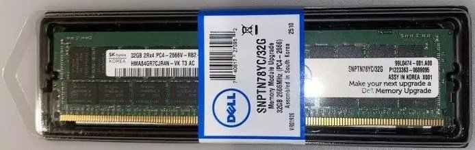 352010.jpg Dell AB128249 32GB PC4-21300 DDR4-2666MHz 2Rx4 ECC Memory New - Image 1