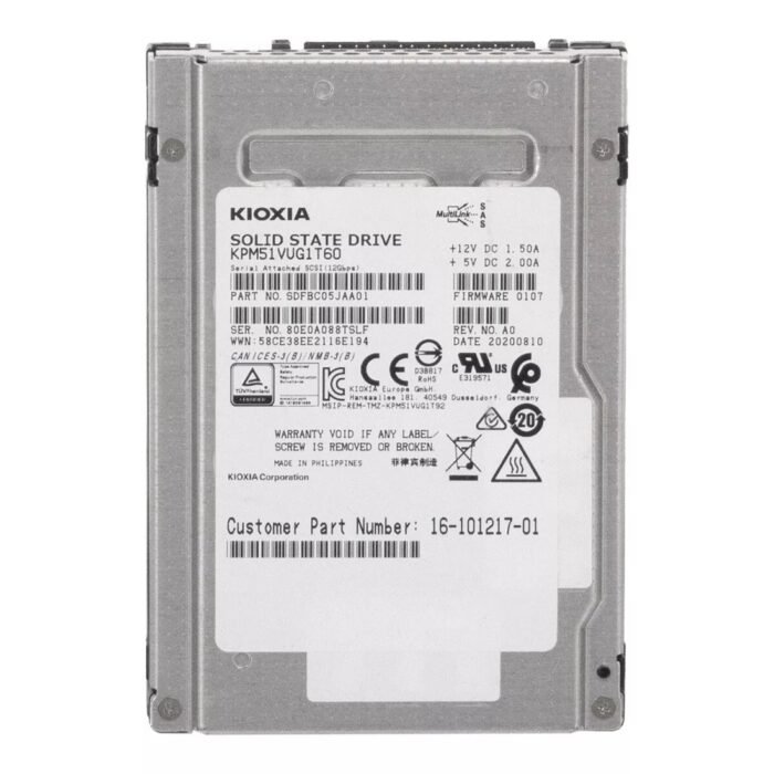 Refurbished | Kioxia PM5 SDFBC05JAA01 Mixed Use SSD 1.6 TB SAS 12Gb/s HPE OEM Refurbished - Image 1