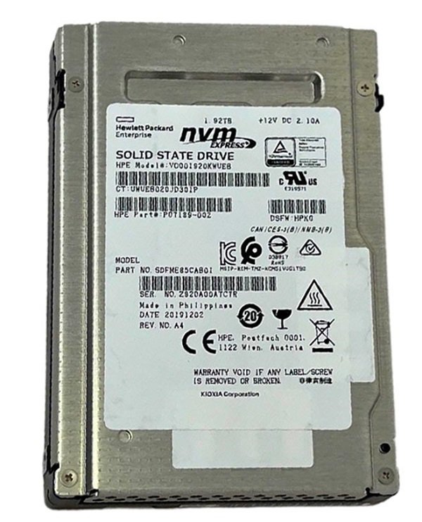 353144.jpg Refurbished | Kioxia CD5-R SDFME85CAB01 SSD 1.92 TB PCIe x4 (NVMe) HPE OEM Refurbished - Image 1