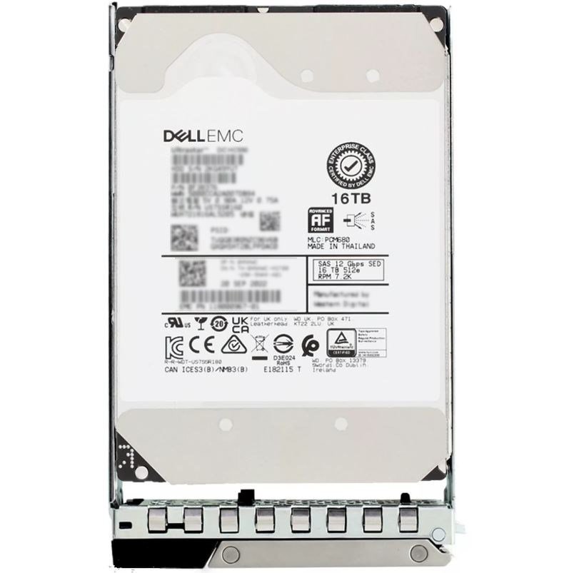 355056.jpg NEW | Dell 161-BBEJ 16TB SED FIPS-140 7200 RPM SAS 12Gbps 512e 512MB 3.5inch Hot-Plug HDD with Tray - Image 1