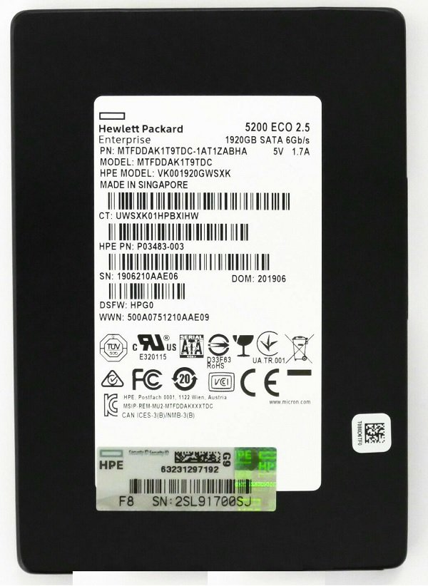 356714.jpg Refurbished | Micron 5200 ECO MTFDDAK1T9TDC-1AT1ZABHA SSD 1.92 TB SATA 6Gb/s HPE OEM Refurbished - Image 1