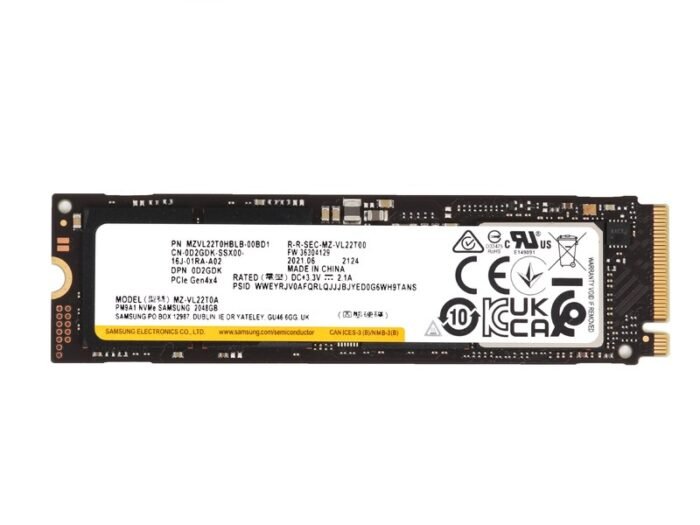 Refurbished | Samsung PM9A1 MZ-VL22T0A SSD 2 TB PCIe 4.0 X4 (NVMe) DELL OEM Refurbished - Image 1
