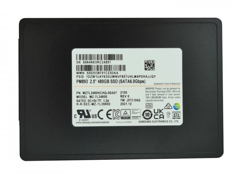 358244.jpg NEW | Samsung PM893 MZ-7L34800 SSD 480 GB SATA 6Gb/s Brand New - Image 1
