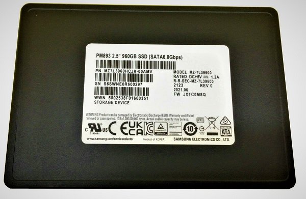 361734.jpg NEW | Samsung PM893 MZ7L3960HCJR-00AMV SSD 960 GB SATA 6Gb/s Brand New - Image 1