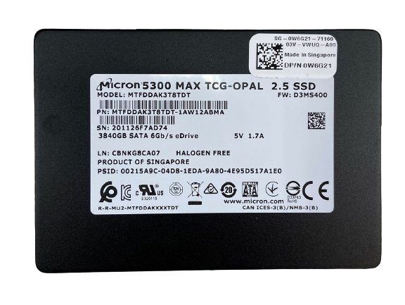 362122.jpg Refurbished | Dell W6G21 3.84TB SATA-6Gbps 2.5inch TCG-OPAL SSD - Image 1