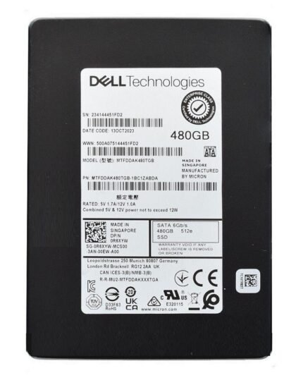 Refurbished | Micron 5400 Max MTFDDAK480TGB-1BC1ZABDA 480 GB SATA 6Gb/s DELL OEM Refurbished