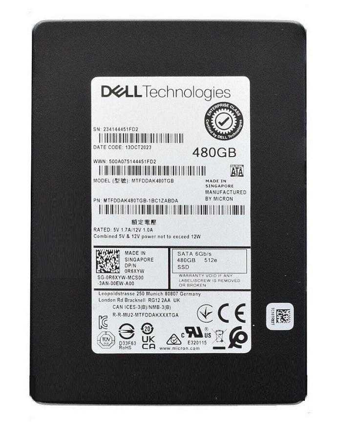 362686.jpg Refurbished | Micron 5400 Max MTFDDAK480TGB-1BC1ZABDA 480 GB SATA 6Gb/s DELL OEM Refurbished - Image 1
