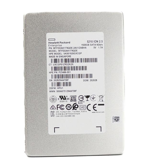 367494.jpg Refurbished | Micron MTFDDAK1T9QDE-2AV1ZABHA HPE OEM 1.92TB SATA-6Gbps 2.5" 5210 Ion Series Solid State Drive - Image 1