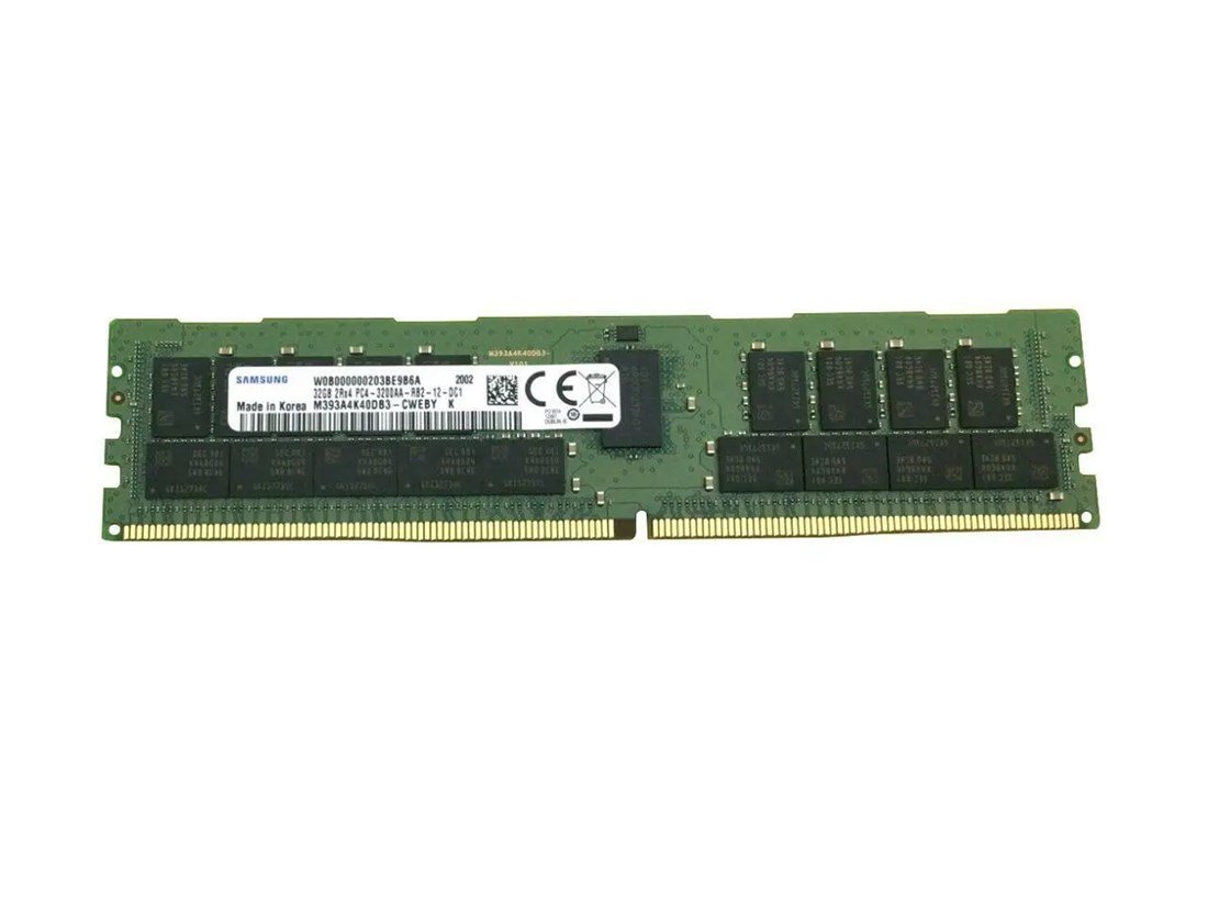 367517.jpg Samsung M393A4K40EB3-CWECO 32G PC4-25600 DDR4-3200Mbps 2RX4 ECC Memory New - Image 1