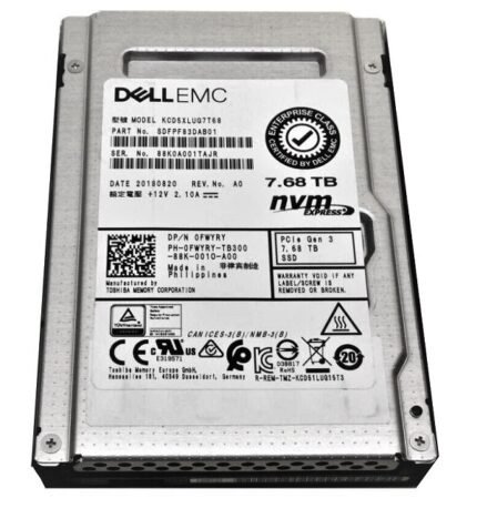 Refurbished | Kioxia CD5 SDFPF83DAB01 Read Intensive SSD 7.68 TB PCIe 3.0 X4 (NVMe) DELL OEM Refurbished
