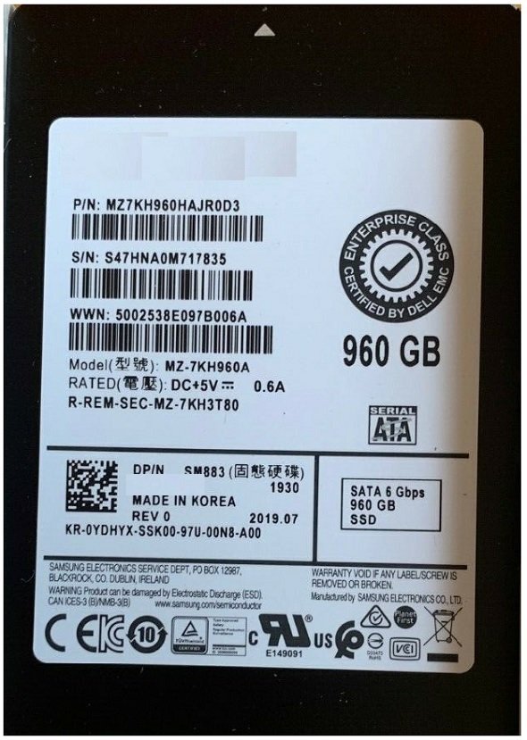 373560.jpg Refurbished | Samsung SM883 MZ-7KH960A SSD 960 GB SATA 6Gb/s DELL OEM Refurbished - Image 1